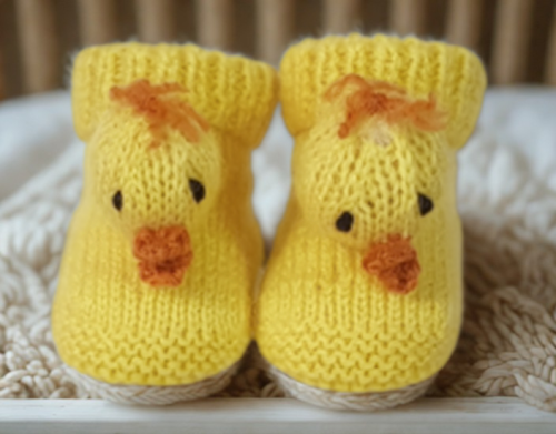 Baby Chick Booties Knitting E-Pattern - Image 3