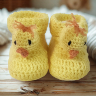Baby Chick Booties Crochet E-Pattern