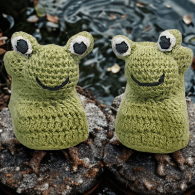 Frog Baby Booties Crochet Pattern
