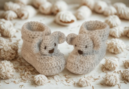 Koala Baby Booties Crochet E-Pattern - Image 3