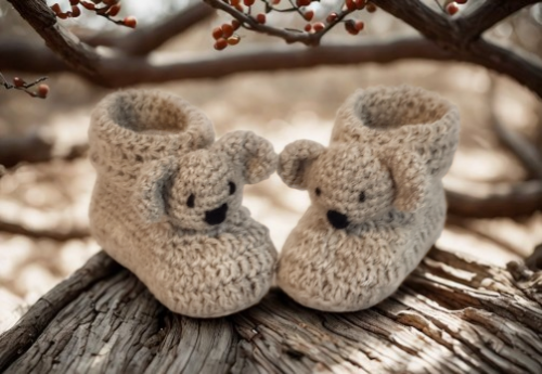 Koala Baby Booties Crochet E-Pattern