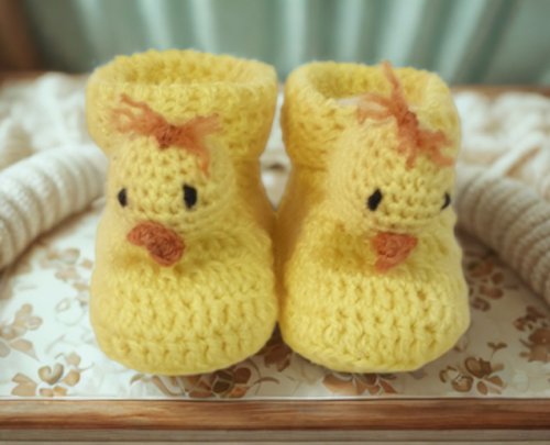 Chicken Baby Booties Crochet E-Pattern - Image 3