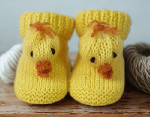 Baby Chick Booties Knitting E-Pattern - Image 4