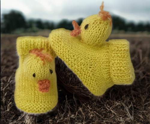 Baby Chick Booties Knitting E-Pattern - Image 6