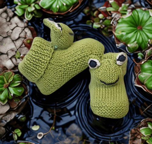 Frog Baby Booties Knitting Pattern - Image 2
