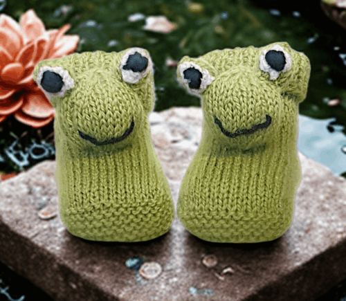 Frog Baby Booties Knitting Pattern - Image 5