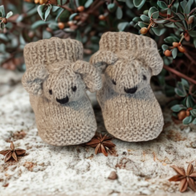 Koala Baby Booties Knitting E-Pattern