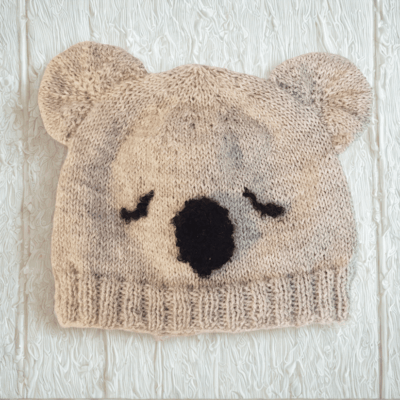 Koala Baby Hat Knitting Kit