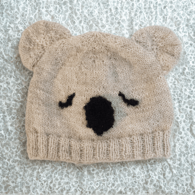 Koala Baby Hat Knitting Pattern