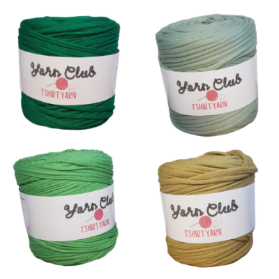 T Shirt Yarn Green Shades