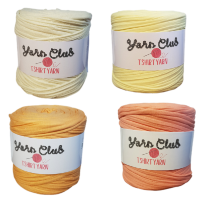 T Shirt Yarn Yellow Orange Shades