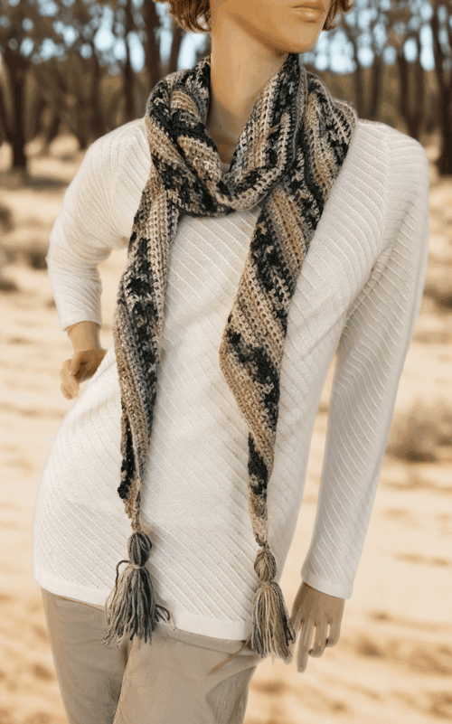 Beginner Crochet Roll Scarf Pattern - Image 8