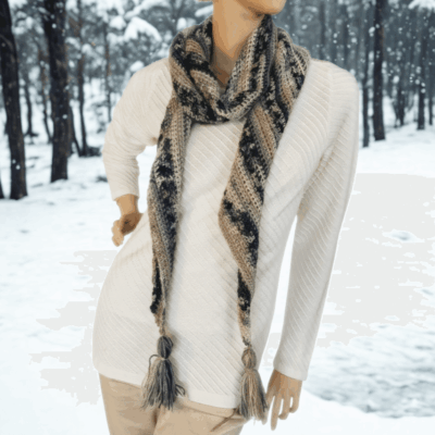 Beginner Crochet Roll Scarf Pattern
