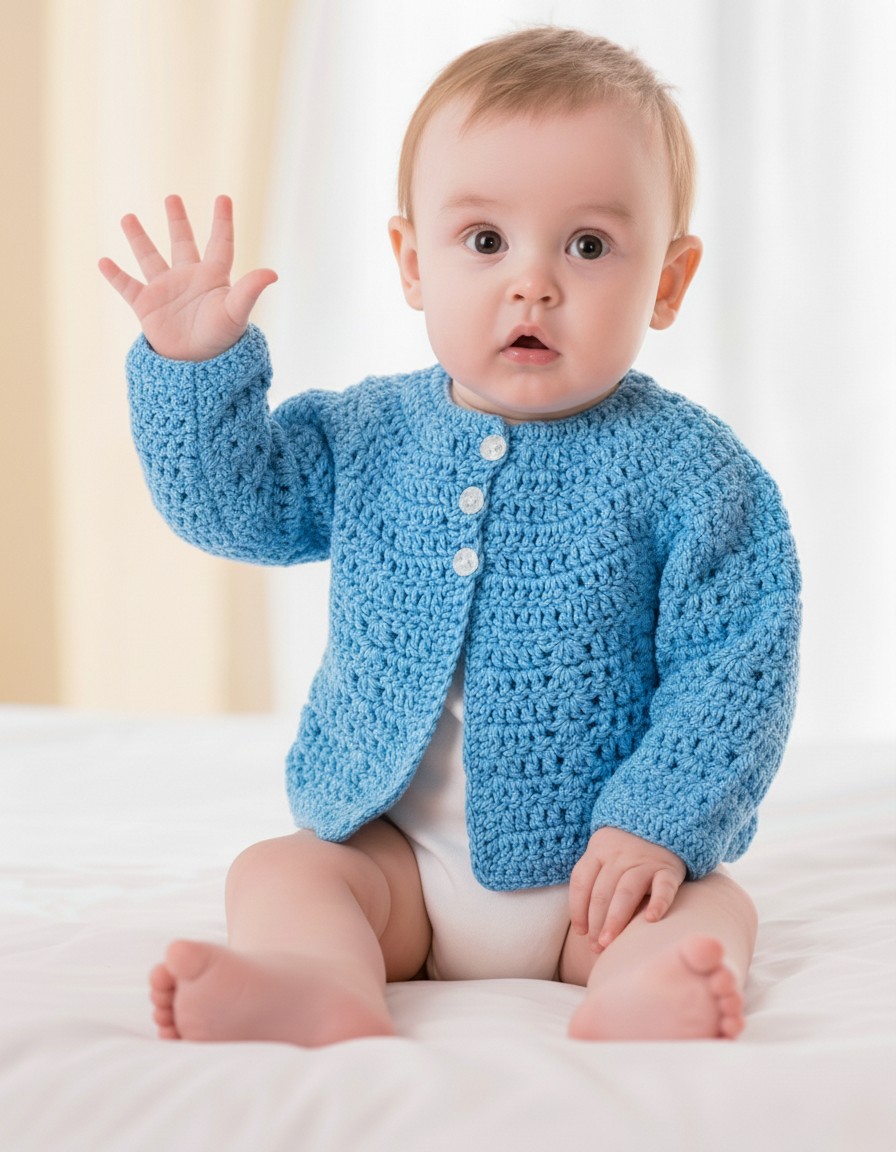 Crochet Baby Cardi Kit