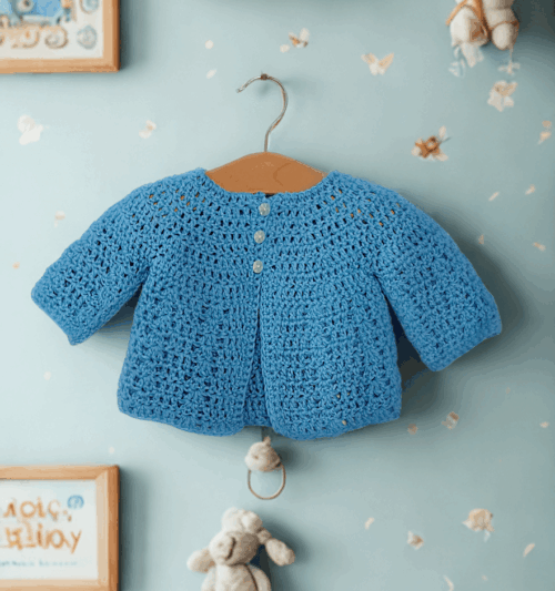 Easy Crochet Baby Cardigan Pattern