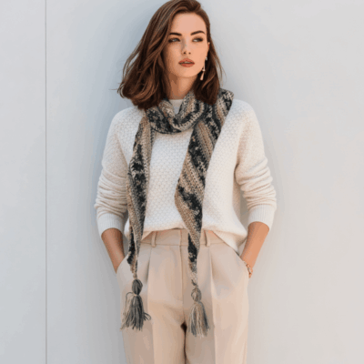 Beginner Crochet Roll Scarf Kit