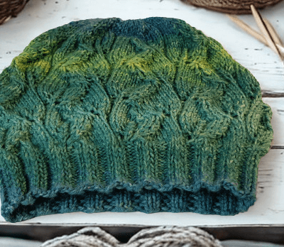 Leafy Beret Knitting Kit