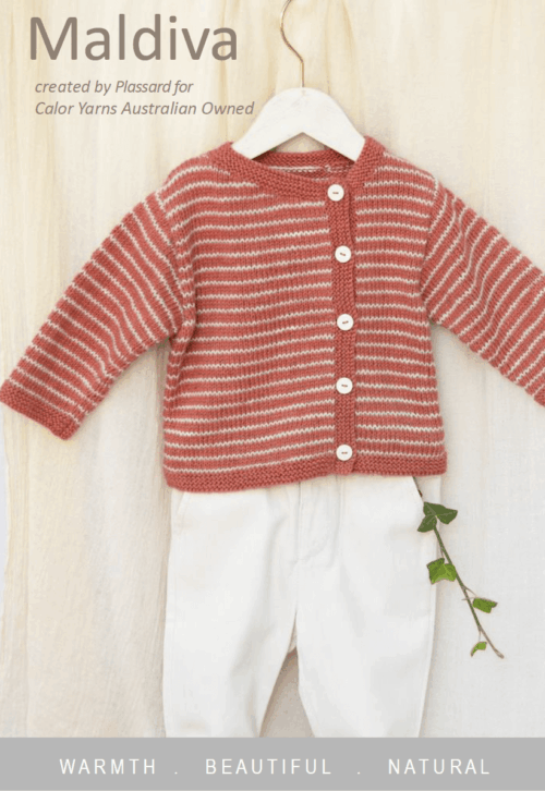 Stripe Knit Cardigan Pattern - Baby to 10yrs