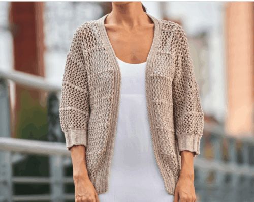 Free Cotton Silk Cardigan Pattern