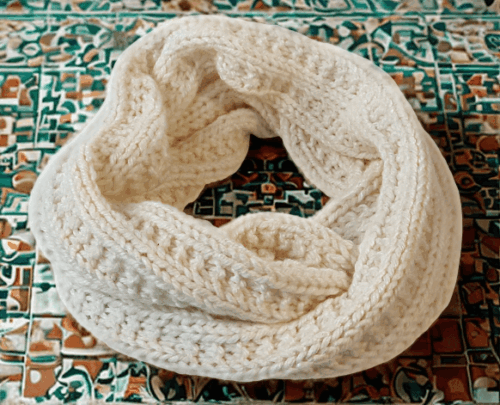 Beginner Knit Alpaca Infinity Scarf Pattern - Image 3