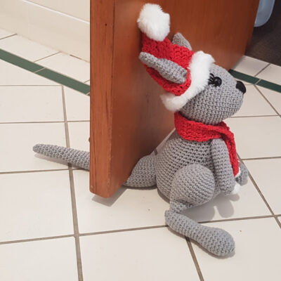 Crochet Kangaroo Doorstop Pattern