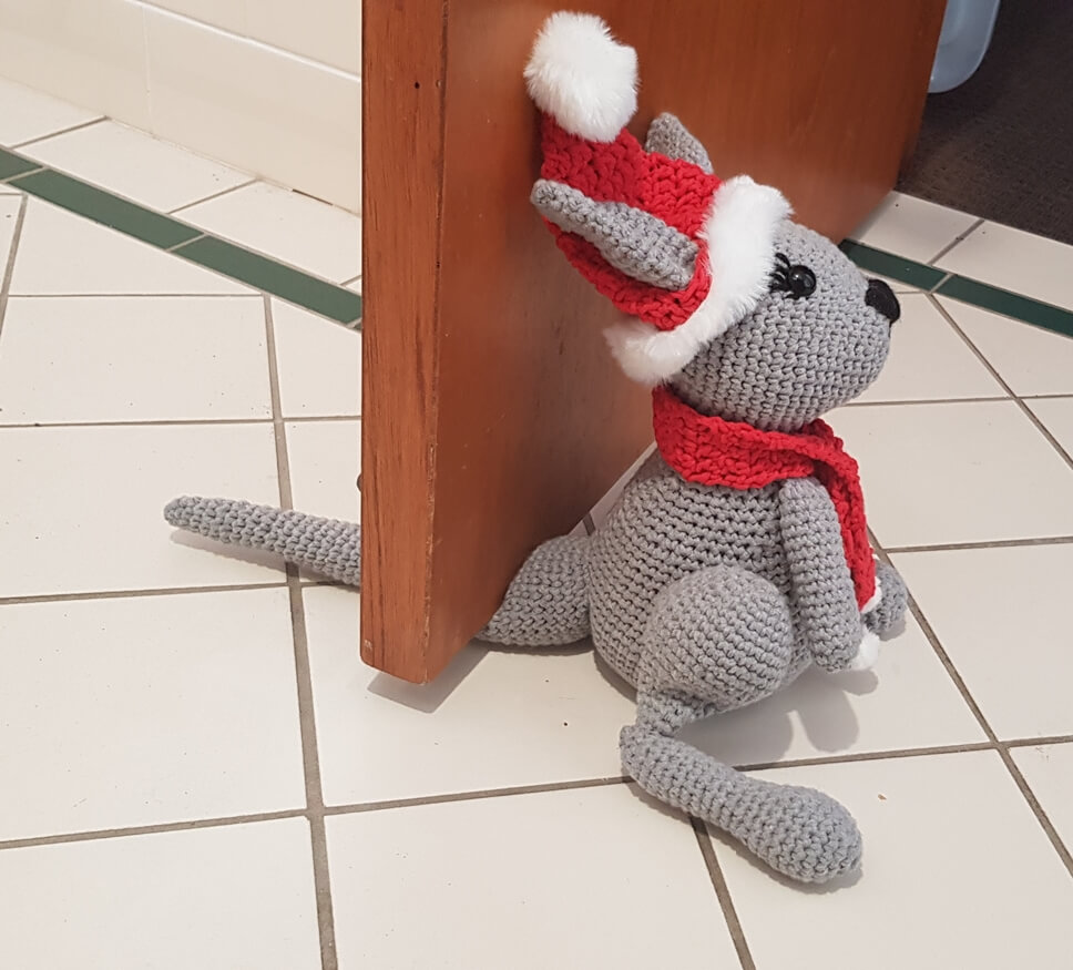 Crochet Kangaroo Doorstop Pattern