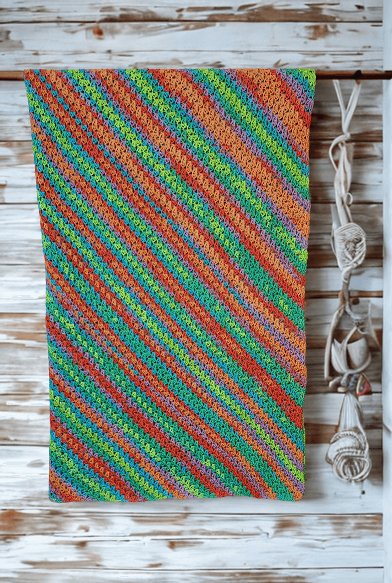 Magic Rainbow Crochet Cotton Baby Blanket Kit - Image 2