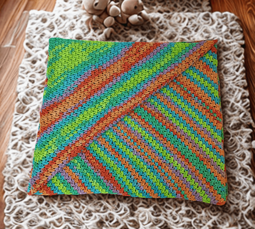 Magic Rainbow Crochet Cotton Baby Blanket Kit - Image 4