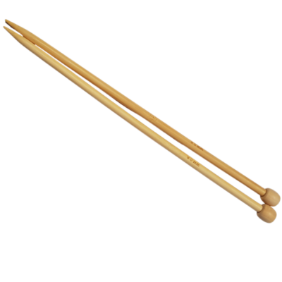 9mm 35cm Bamboo Single Point Knitting Needles