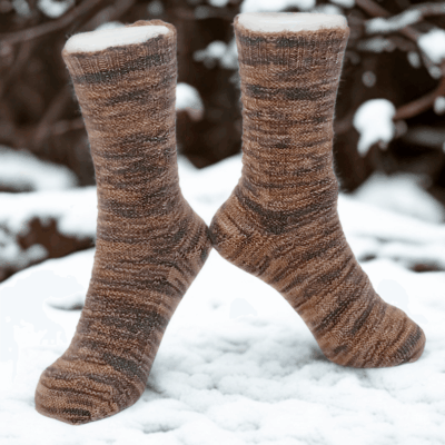 Snowy Mountain Merino Socks Knitting Kit