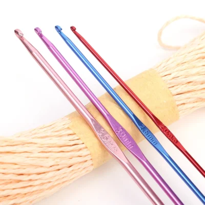 4 x Aluminium Crochet Hooks 2mm to 3.5mm