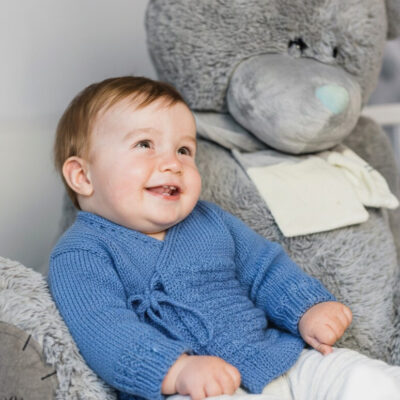 Easy Baby Wrap Cardigan Knitting Kit