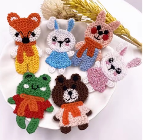 Mixed Embroidered Animal Patches 6 pack