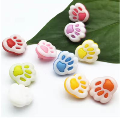 Paw Shaped Resin Buttons 13mm