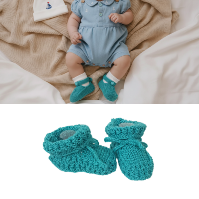 2 x Vintage Baby Booties Knitting Patterns
