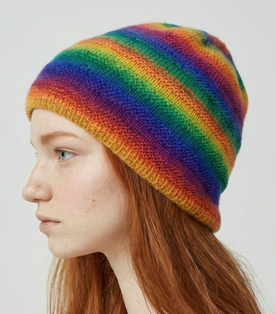 Easy Beginner Knit Trendy Beanie Pattern - Image 3