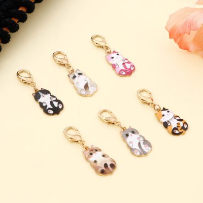 Cat Lockable Stitch Markers 6 Pack