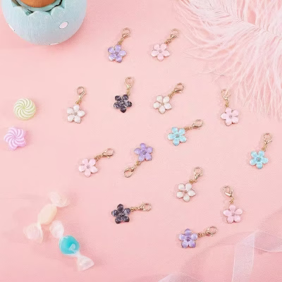 Flower Stitch or Row Markers x 5