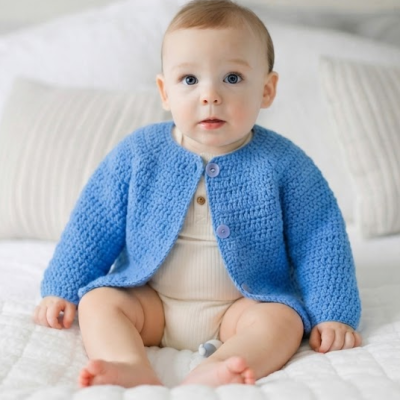 Baby Cardi 0-2 years easy crochet pattern