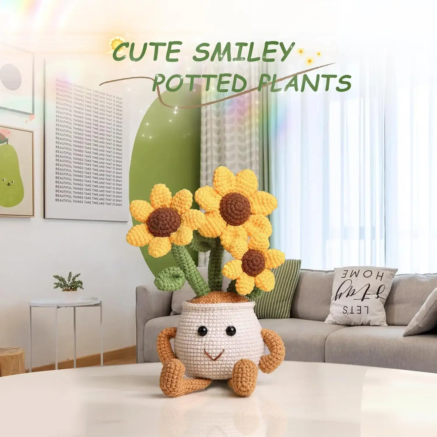 Happy Potted Sunflower Crochet Pattern
